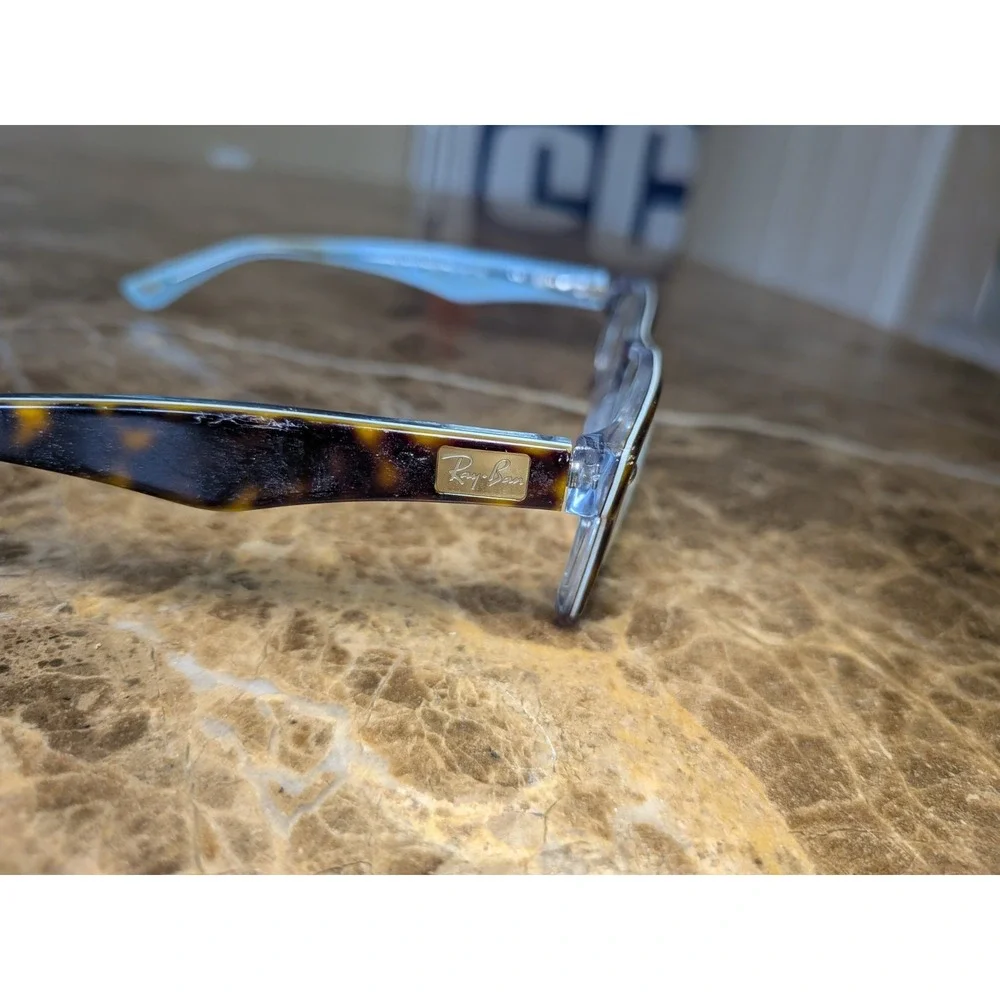 Ray-Ban Eyeglasses Women Tortoise Blue RB 5206 5023 Rectangular 52-18-140
